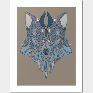 Wolf Face Posters and Art